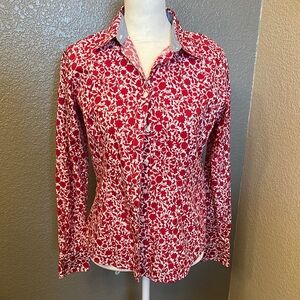 Brooks Brothers Red and White Floral Button Down Shirt